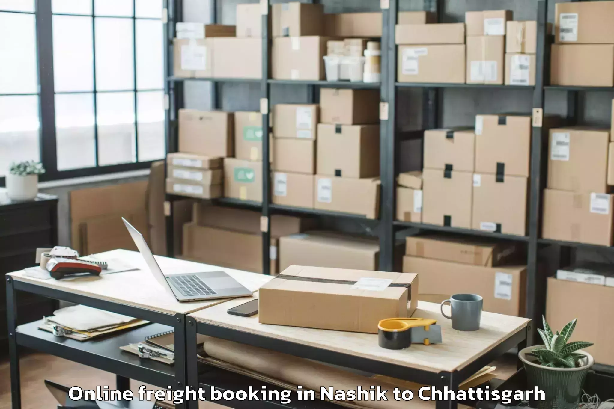 Book Your Nashik to Gharghoda Online Freight Booking Today